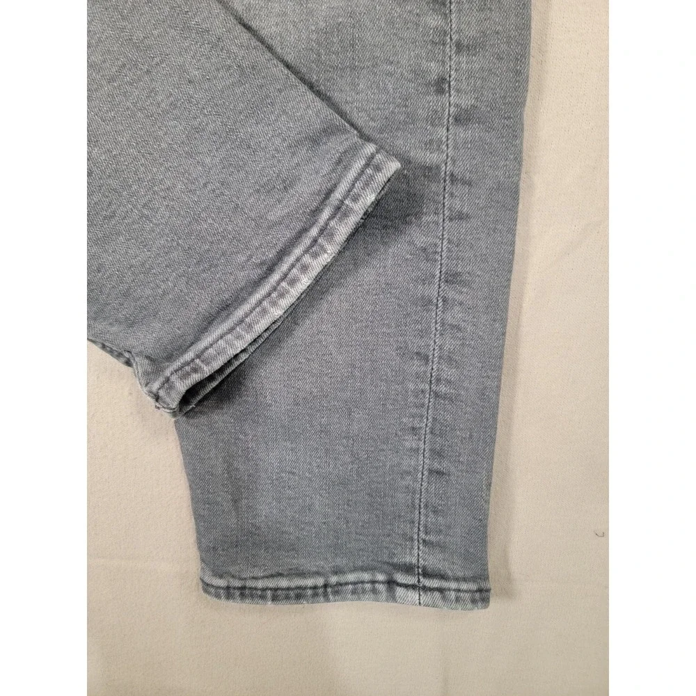 Levis Premium 512 Jeans Mens 30x30 Big E Gray Distressed Ripped Slim Taper Pants